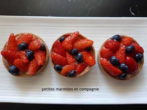 Tartelettes aux fraises ganache au chocolat blanc