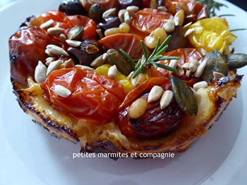 Tatin de mini tomates et olives taggiasche