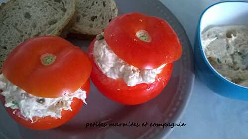 Tomates farcies aux rillettes de saumon - PETITES MARMITES & COMPAGNIE