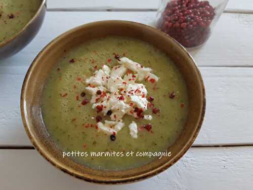 Velouté courgette navet feta