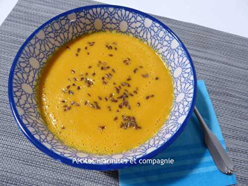 Velouté de courge-patates douces et lait de coco