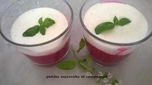 Verrines betteraves chantilly