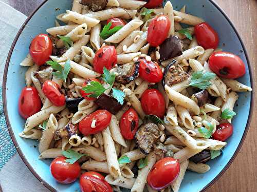 Salade de pâtes aux légumes rôtis