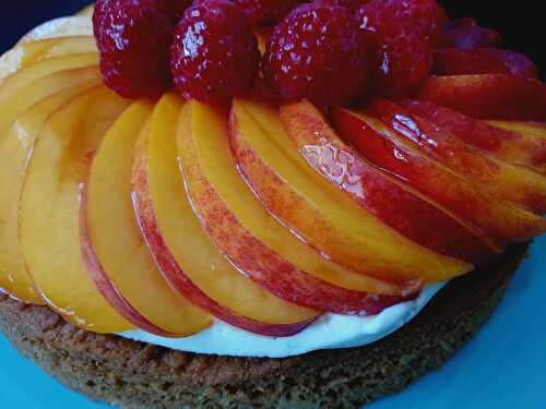 Tarte aux nectarines sur sablé breton