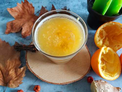 Jus d’orange au gingembre et curcuma