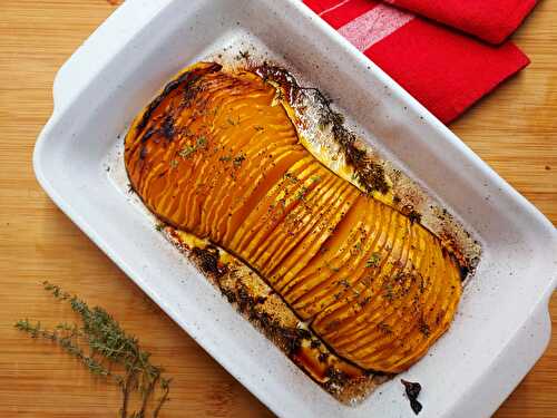 Courge butternut façon hasselback