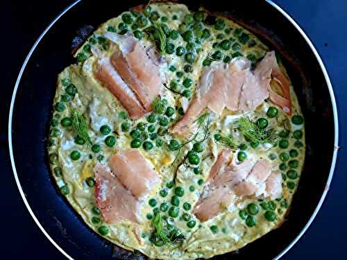 Frittata de haddock et petits pois