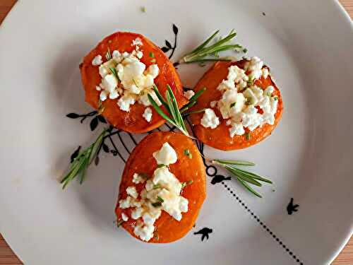 Abricots rôtis romarin et feta