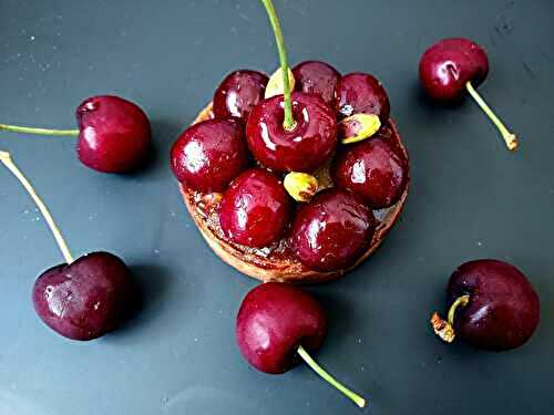 Tartelettes cerises crème de pistache