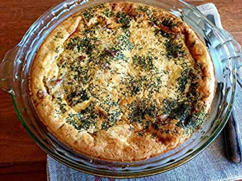 Quiche sans pâte au thon et aneth