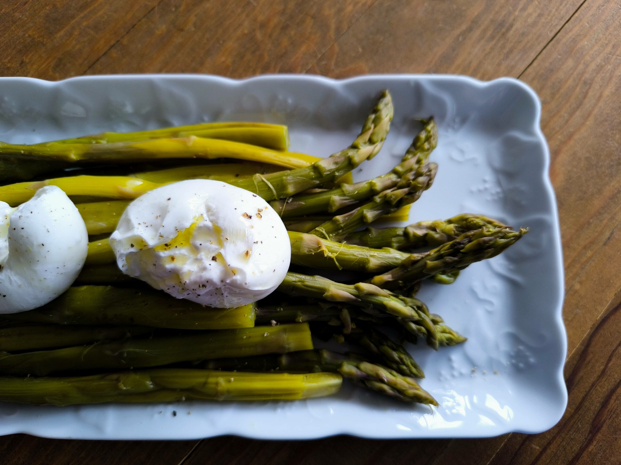Asperges vertes à la mozzarella di bufala