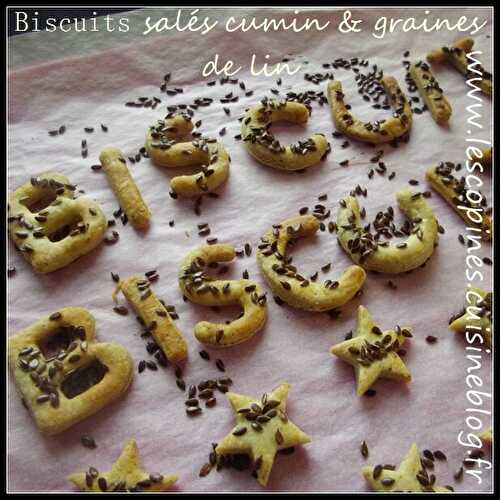 Biscuits apéro au cumin & graines de lin