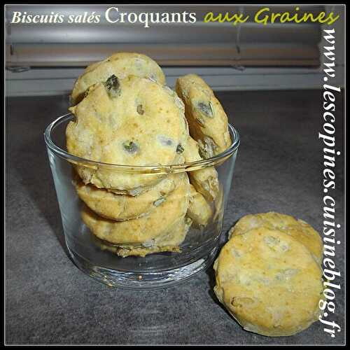 Biscuits apéro croquants aux graines. - Petites Recettes Entre Copines by Celinou