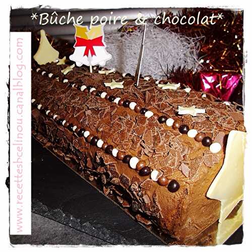 Bûche de Noël "Poire & chocolat".