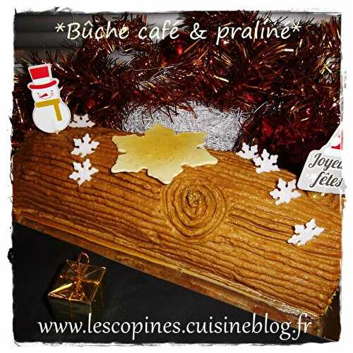 Bûche praliné & café