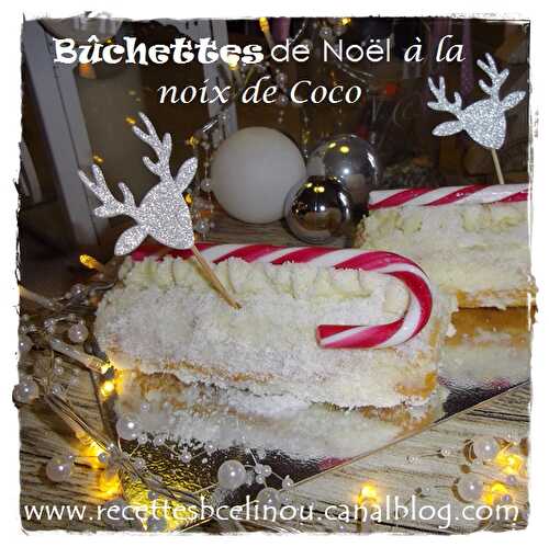 Bûchettes de Noël à la noix de Coco.