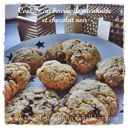 Cookies au beurre de cacahuète & chocolat noir. - Petites Recettes Entre Copines by Celinou