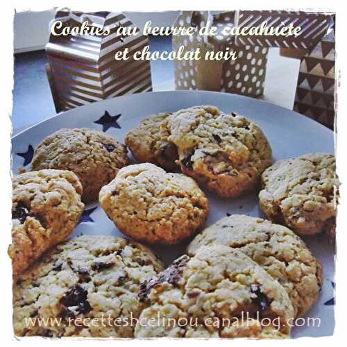 Cookies au beurre de cacahuète & chocolat noir.