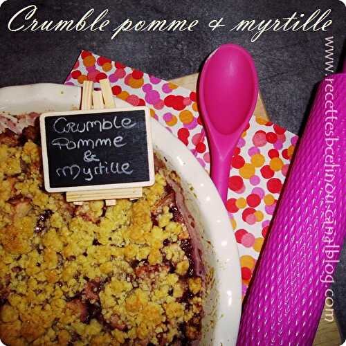 Crumble pomme & myrtille.