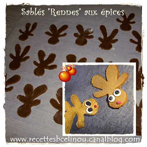 Sablés de Noël "Têtes de Rennes".