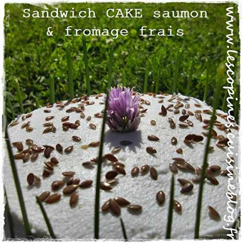 Sandwich Cake au fromage frais & saumon fumé.