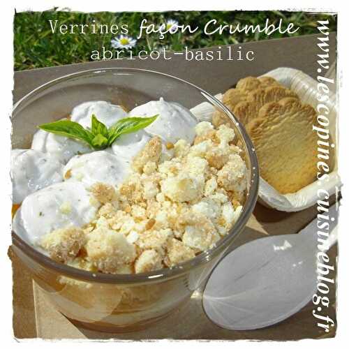 Verrines façon Crumble Abricot- Basilic.