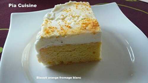 Biscuit orange et fromage blanc