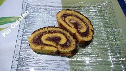 Biscuit roulé à la banane et au chocolat