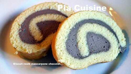 Biscuit roulé chocolat mascarpone