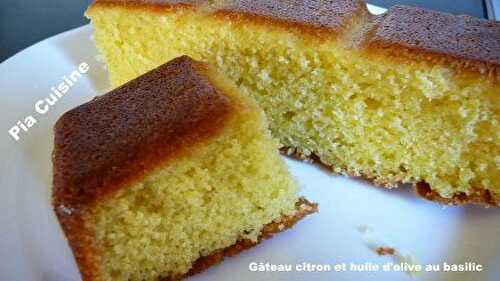 Gâteau au citron et à l'huile d'olive au Basilic