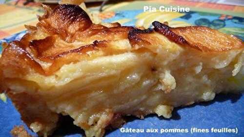 Gâteau aux pommes (fines feuilles) -                         Pia Cuisine    
