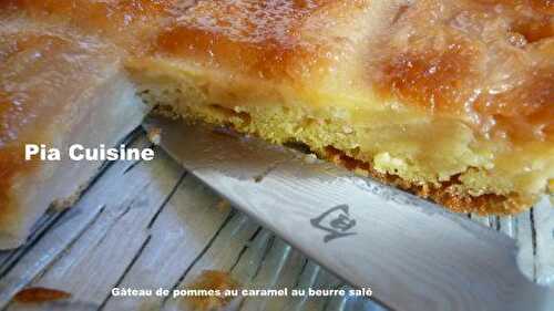 Gâteau de pommes au caramel au beurre salé -                         Pia Cuisine    