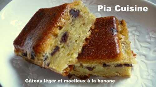 Gâteau léger et moelleux à la banane et au fromage blanc