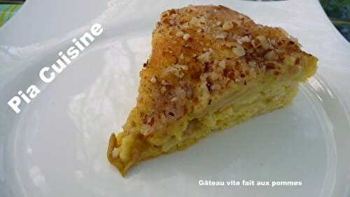 Gâteau vite fait aux pommes ....