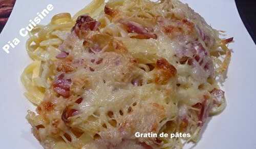 Gratin de pâtes au jambon