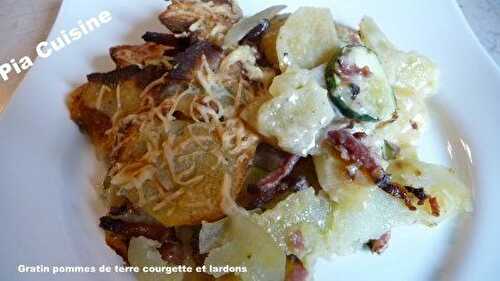 Gratin de pommes de terre courgettes et lardons fumés -                         Pia Cuisine    