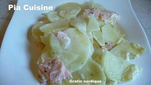 Gratin nordique, pommes de terre et saumon fumé.....miam