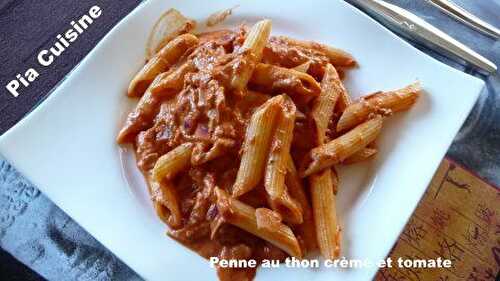 Pennes au thon crème et tomate