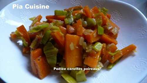 Poêlée carottes poireaux