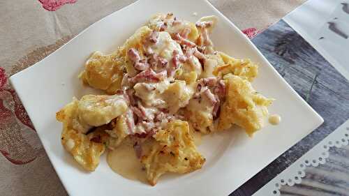 Quenelles de fromage blanc à l'Alsacienne  -  Kaesknepfle