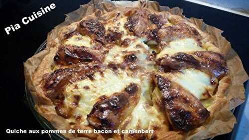 Quiche aux pommes de terre, bacon et camembert ...