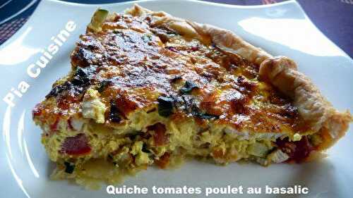 Quiche poulet tomates au basilic