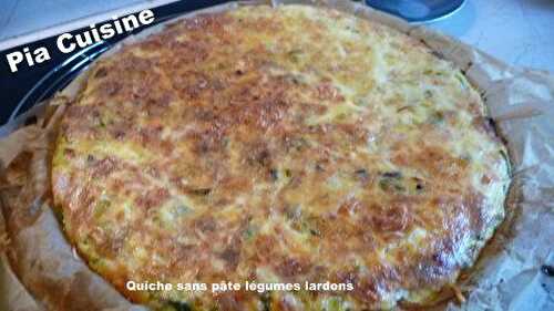 Quiche sans pâte aux lardons et légumes