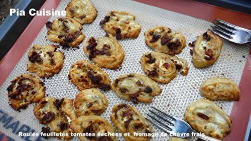 Roulés feuilletés tomates séchées & chèvre frais