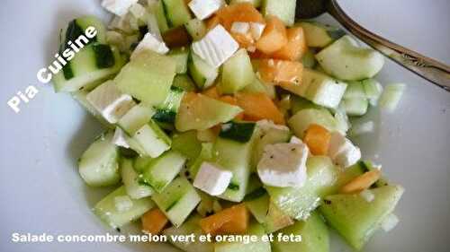 Salade concombre melon feta ...