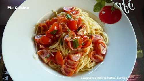 Spaghettis aux tomates cerise