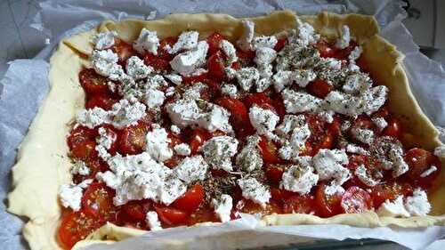 Tarte aux tomates cerises et chèvre