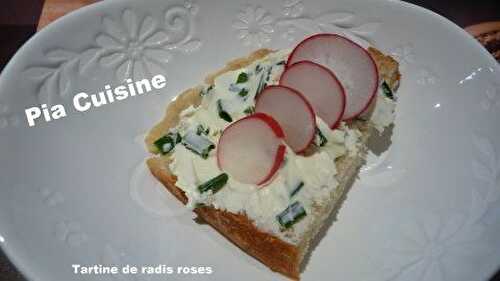 Tartines de radis roses