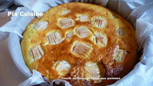 Tourte au fromage blanc aux pommes