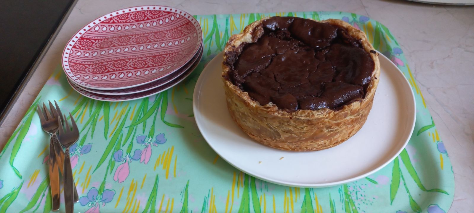 Flan pâtissier au chocolat 